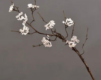 Artificial Cherry Blossom Branch with Realistic Faux Flowers for Home Décor and DIY Projects