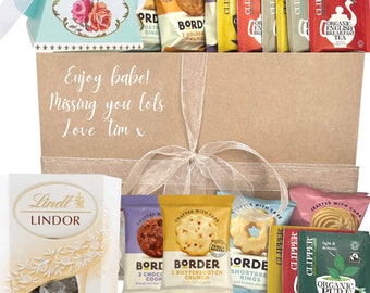Personalised tea and biscuits gift set, tea hamper, afternoon tea, Mother’s Day hamper , get well soon gift, thankyou gift for her