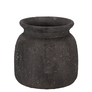 Bali grey vintage effect stone vase image 3