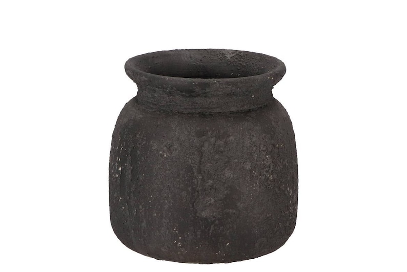 Bali grey vintage effect stone vase image 3