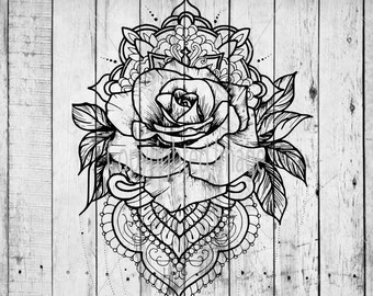Download Rose Mandala Etsy