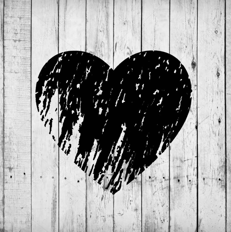 Download Distressed Heart SVG/Vector | Etsy