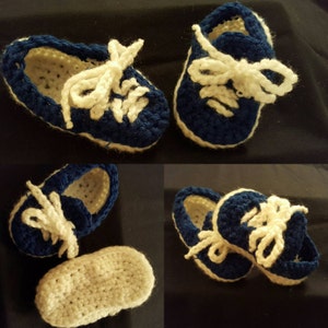 Crocheted Baby Sneakers.  Booties for Boys or Booties for Girls  Baby Gift Baby Running Shoes !
