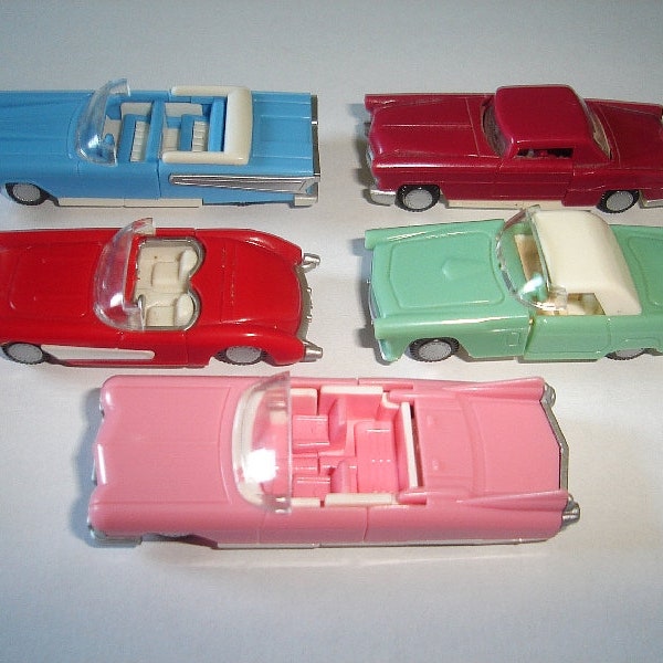 American Limousines 1950s Classic Model Cars Set 1:87 HO - Kinder Egg Surprise Plastic Toys Miniatures Collectibles - Vintage 1990s