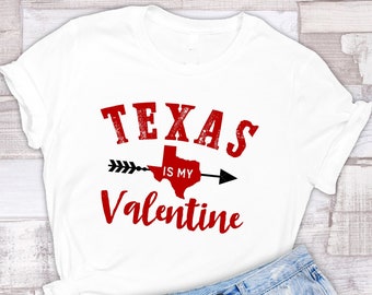 This is My Texas Valentine T-Shirt  // Unisex Soft Style on White