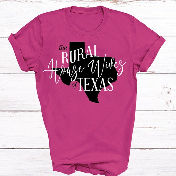 Rural Housewives of Texas T-shirt, Soft Style Heathered Hot Pink