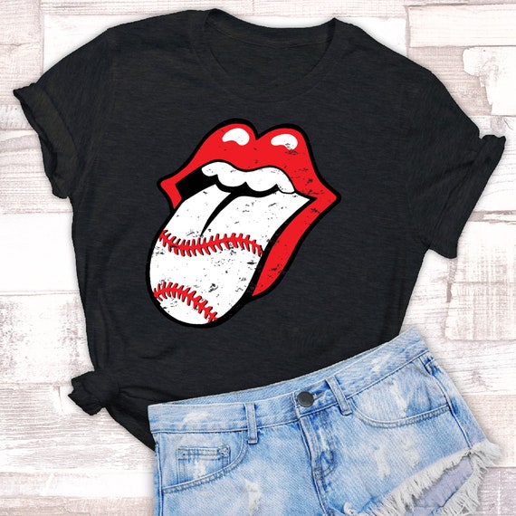 rolling stones baseball tongue shirt