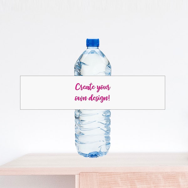 Custom Water Bottle Label, Personalized Business Water Bottle, Bottle Label, Conference Giveaway, Meeting Goodie Bag, Wedding, WB1003