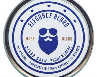 Beard Balm with Musk by ELEGANCE BEARD - Handmade in Canada