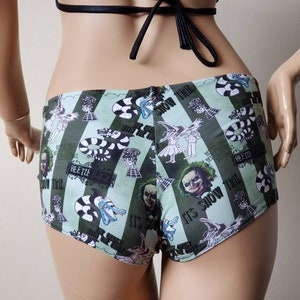 Beetlejuice green striped shorts spooky