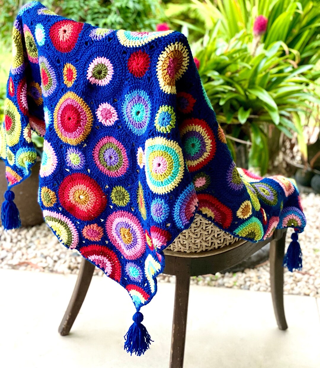 Crochet Throw, READY TO POST, Handmade Throw, Crochet Lap Blanket, Granny Square Throw