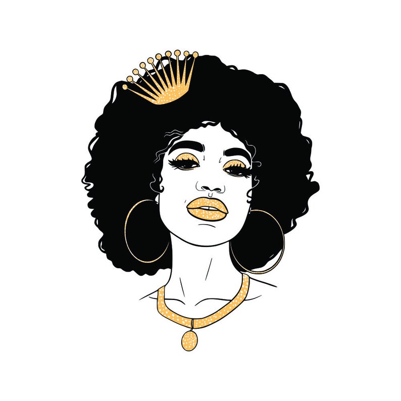 Download Cute Black Girl Svg Diva Svg Princess Svg Crown Svg Afro ...