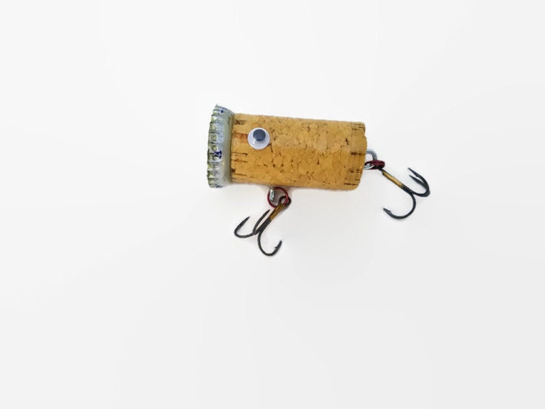 Wine Cork Fishing Lure Popper All Natural Father's Etsy