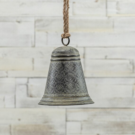 Galvanized Iron Hanging Bells, Set of 3