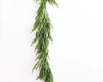 Christmas Norfolk Pine Garland 5ft Holiday Decorating Wedding Decorating Farmhouse Mantle Decor Natural Touch Artificial