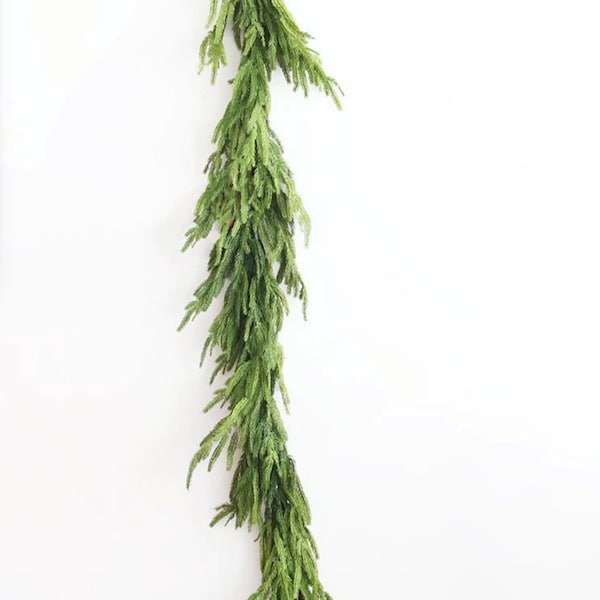 Christmas Norfolk Pine Garland 5ft Holiday Decorating Wedding Decorating Farmhouse Mantle Decor Natural Touch Artificial