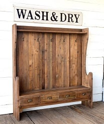 Embossed Metal Wash & Dry Sign