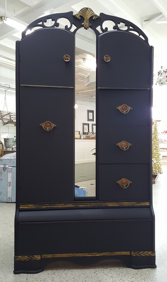 Black vintage wardrobe discount