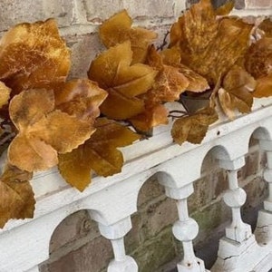Brown Maple Leaves Spray Garland