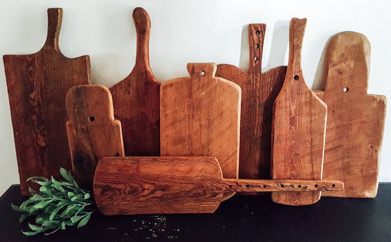 Antique Handmade Hemlock Wood CuttingBreadCheese Board Farmhouse Style