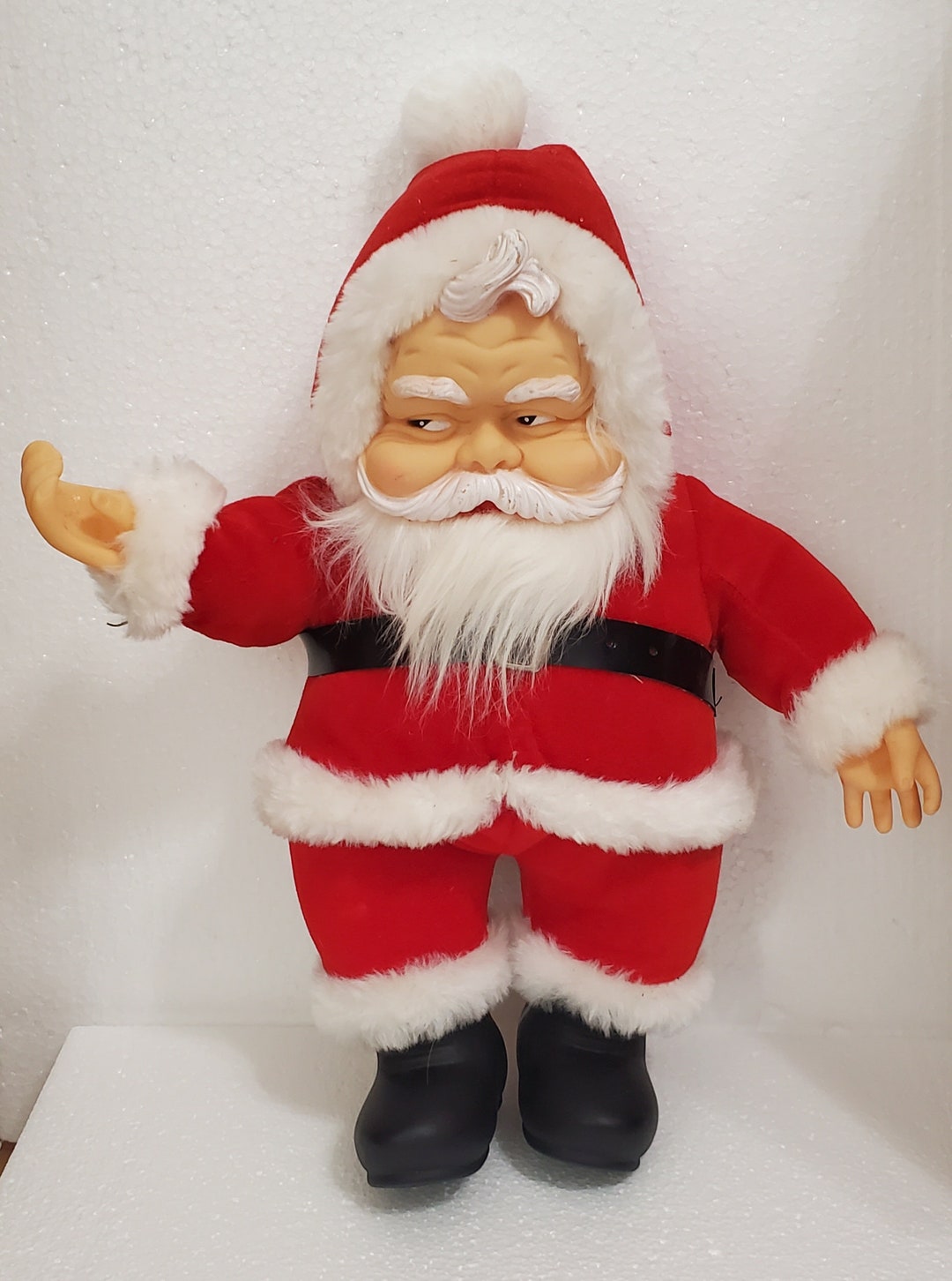 Antique Christmas Santa Claus Doll Figure Stuffed Animal Red Etsy