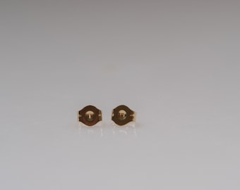 14K Yellow Gold Medium Size Earring Backs