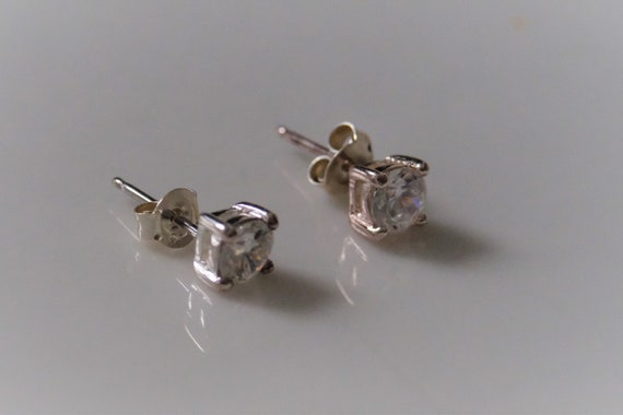 Sterling Silver 5 mm  Round CZ Stud Earrings - image 4