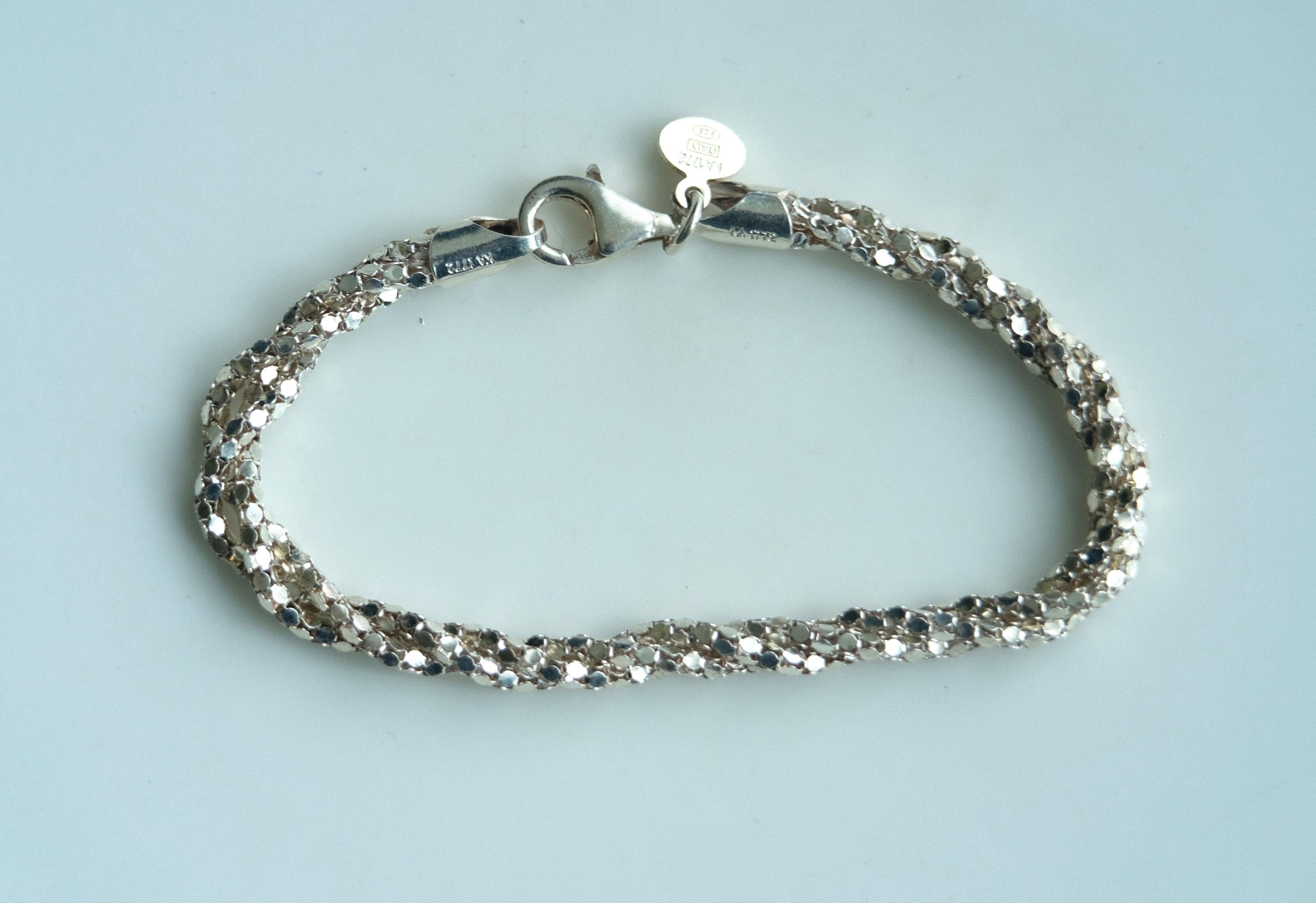 Vintage Jewelry 925 Italy Silver Bracelet Ka 1772 Ka 1772 Bracelet