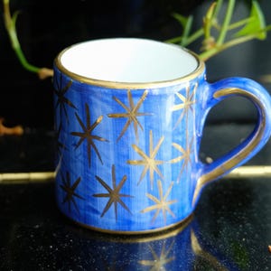 Preowned Sberna Deruta Atamic Stars Coffee Mug - Hand Painted