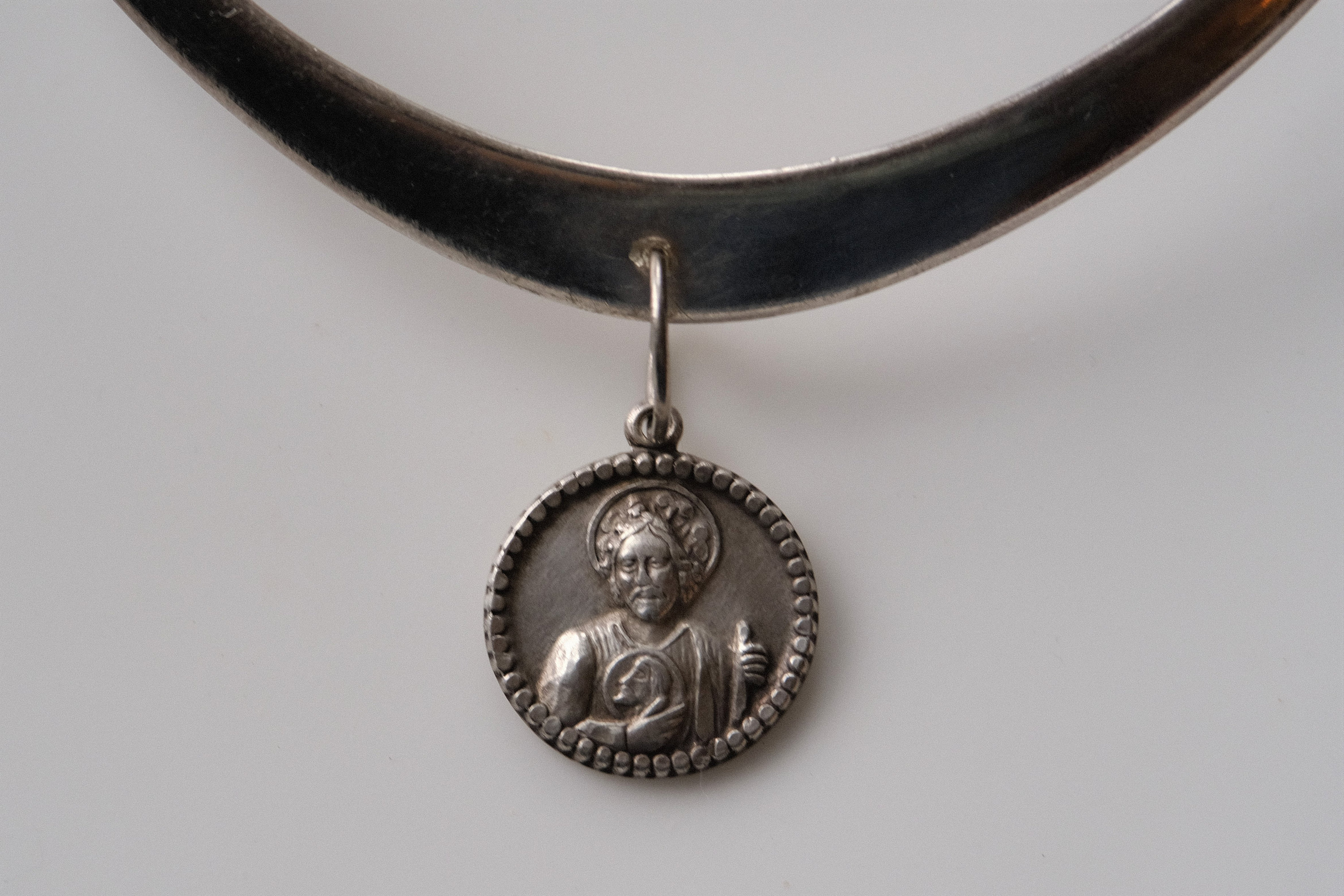 Sterling Silver Vintage St Jude Medal by M DE Jean on Wide Sterling ...