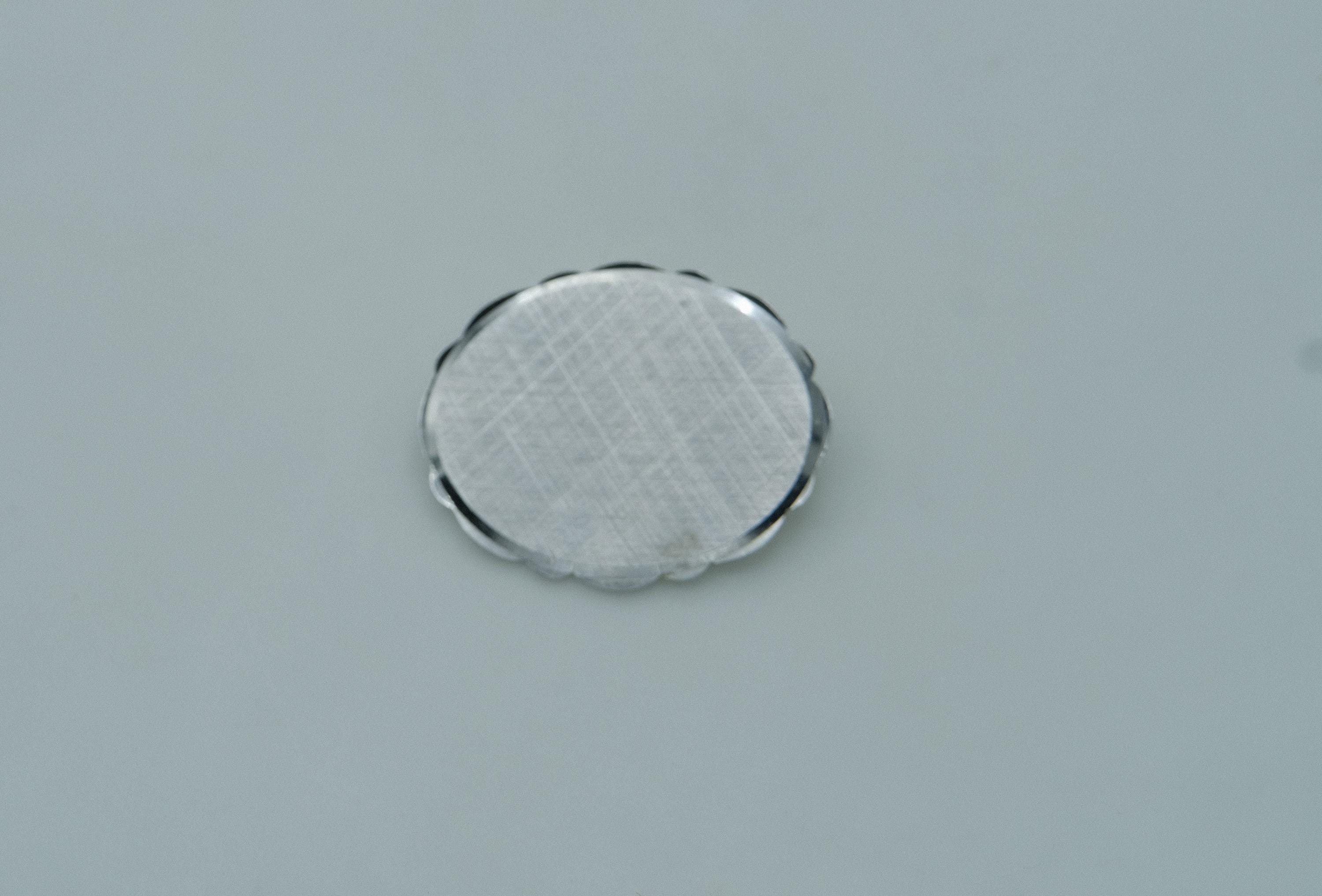 Lot De 2 Broches Anciennes Ovales En Métal Argenté Vierges - Parfaites Pour Bijoux Et Créations