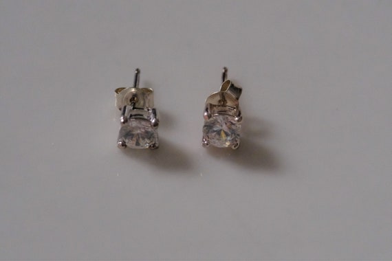 Sterling Silver 5 mm  Round CZ Stud Earrings - image 3