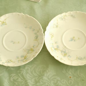 Antigo Haviland Limoges Schleiger 52 Saucer Conjunto de 2
