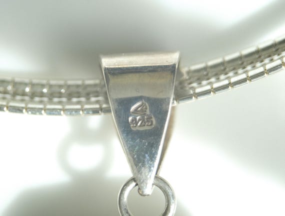 Preowned Silpada Rectangle Inlayed Onyx Pendant o… - image 4