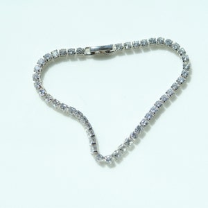 Sterling Silber Clear CZ Tennis Armband 7 Zoll
