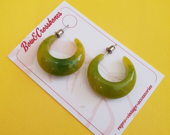 Fay Fakelite Earrings - Kelly Green