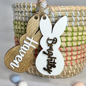 Easter Basket Name Tags, Bunny, Eggs