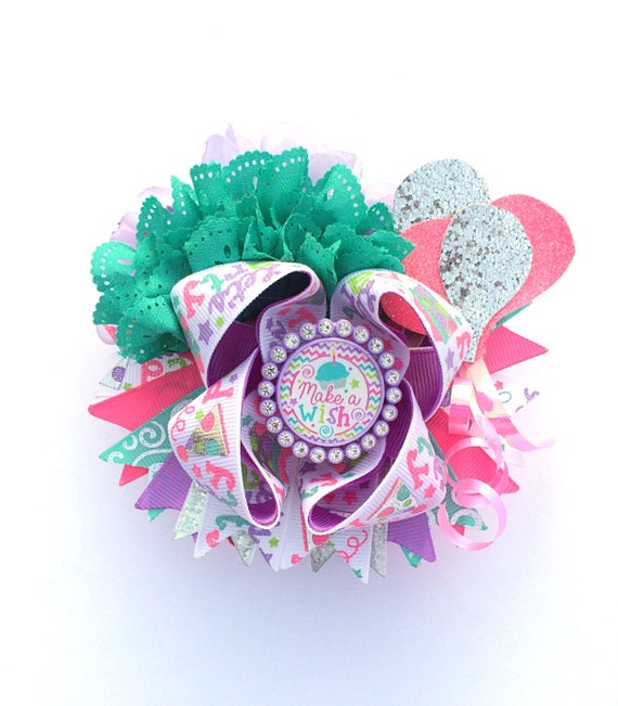 Girls Birthday Bow Hair Bows For Girls Toddler Bows Etsy