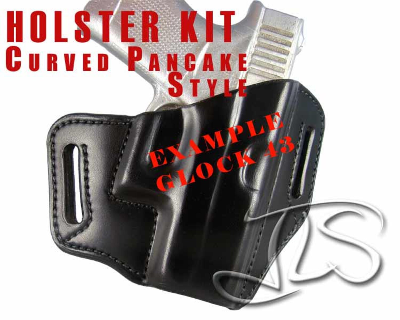 Leather Holster Kit Curved Panel Style Die Cut Hermann Oak Etsy