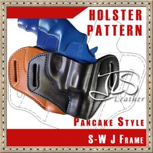 Leather Gun Holster PATTERN 2-slot Style S-W J-frame Revolver