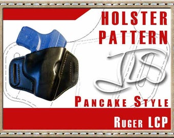 Ruger LCP Leather Gun Holster PATTERN 2-slot Style