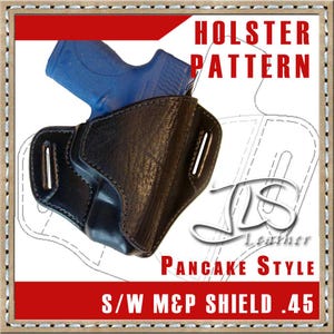 S/W Shield 45 Leather Gun Holster PATTERN 2-slot Style