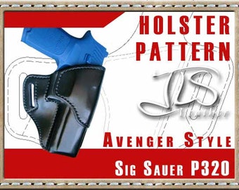 Sig P320 Full & Compact Leather Gun Holster PATTERN Avenger Style