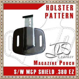 Shield 380 EZ Leather MAG Pouch PATTERN 2-slot Style