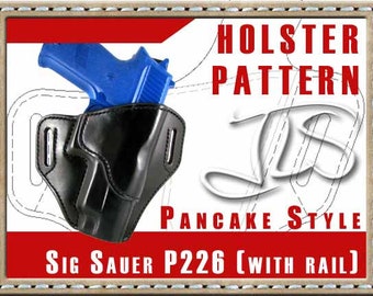 Sig Sauer P226 Leather Gun Holster PATTERN 2-slot Style