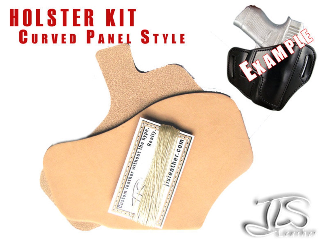 Leather Holster Kit Curved Panel Style Die Cut Hermann Oak Etsy