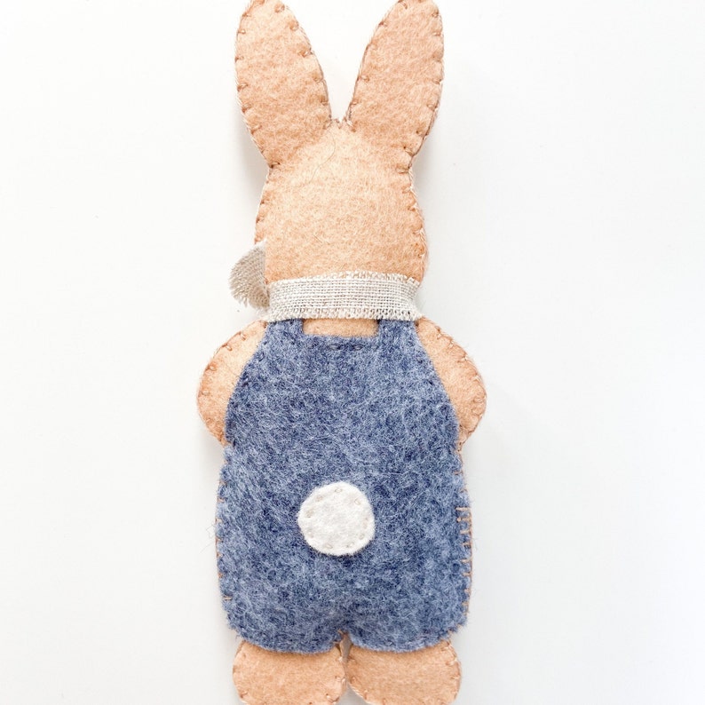 Peter Cottontail Felt Ornament Pattern, Felt Easter Ornament Pattern, Rabbit Ornament, DIY Spring Ornaments, Easter Bunny Easter Crafts image 5