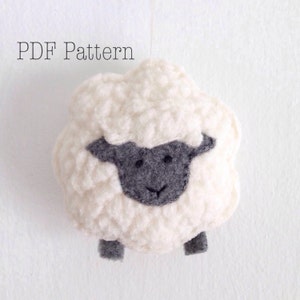 Little Sheep Christmas Ornament Pattern, Felt Ornament Pattern, Christmas Crafts, DIY Holiday Ornament, DIY Christmas Gift, Christmas Sheep