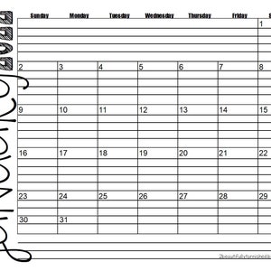 2022 lined monthly calendars 85x11 landscape jan dec etsy