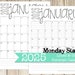 2025 Monday Start Lined & Unlined Monthly Calendars 8.5x11 PORTRAIT Jan ...